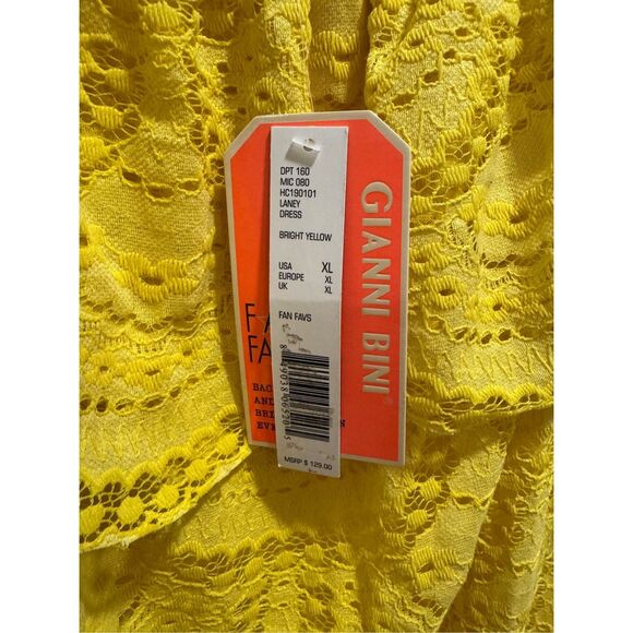 Gianni Bini Yellow Lace Maxi Dress - Picture 2 of 7